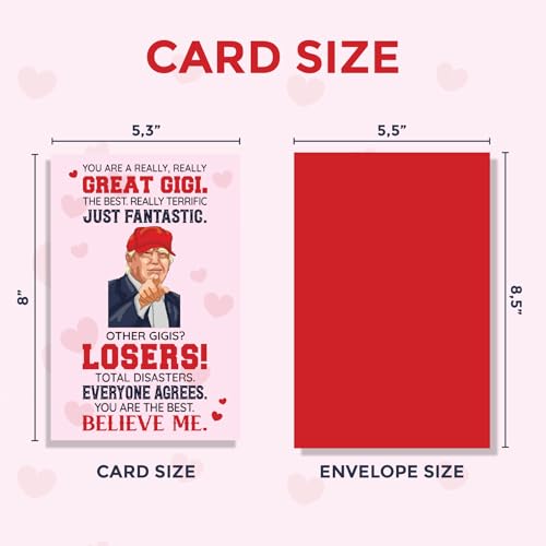 Donavibe Gigi Greeting Card for Grandma - Funny Heartfelt Birthday & Holiday Card