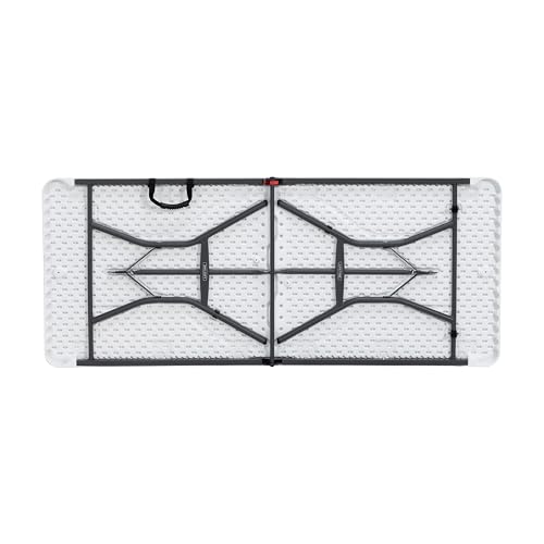 6-Foot Foldable Plastic Banquet Table, Durable Indoor-Outdoor Folding Table