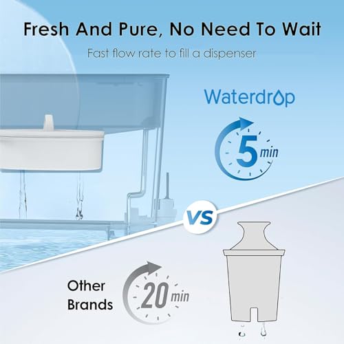 Large Water Filter Dispenser Pitcher for Fridge - BPA Free, 200-Gallon