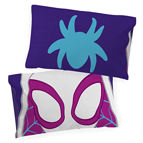 Superhero Character Kids Pillowcase, Soft Microfiber Standard 20 x 30 Inches
