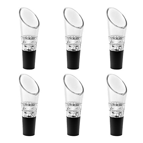 QAL White Wine Pourer Set - 6 Pack, Easy to Serve & Pour