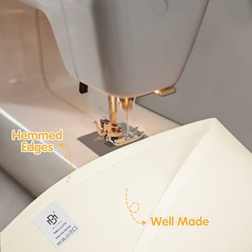 120-Inch Ivory Round Tablecloths 6-Pack - Stain & Wrinkle Resistant Polyester