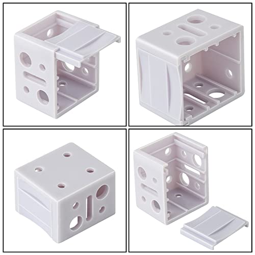 12 Pack 1-Inch Window Blind Headrail Mounting Brackets, White Plastic