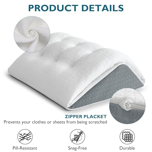 Convertible Knee Wedge Pillow for Back Sleeping - Dual-Layer Memory Foam