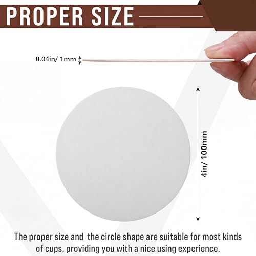 TaoBary White 400 Pcs 4-Inch Cardboard Coasters Bulk, 1mm Thick, Disposable