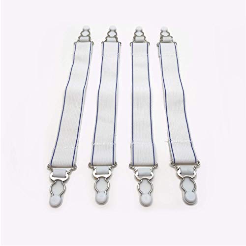 Bed Sheet Straps, 4-Pack - Keep Fitted Sheets Securely in Place