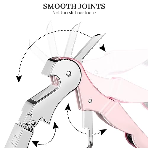 HYZ 2-Pack Pink Waiter Corkscrew Wine Opener with Foil Cutter & Bottle Opener