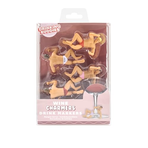 NPW Reusable Wine Charms - Fun Drink Markers for Glasses, Set of 4