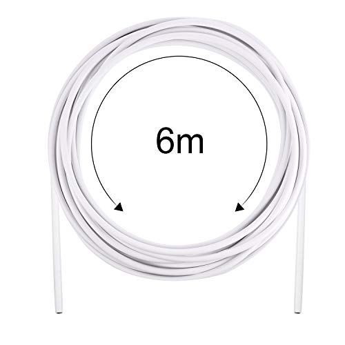 6-Meter Curtain Wire with Adhesive Hooks and Eyes Kit for Net Curtains