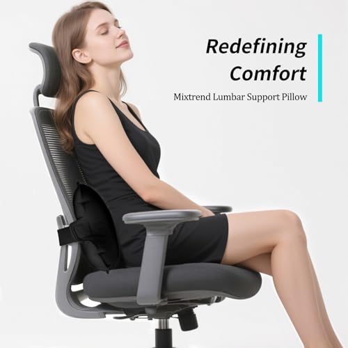 Inflatable Memory Foam Lumbar Pillow for Travel & Back Support