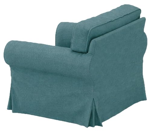 Thick Ektorp Armchair Cover | Durable Polyester Slipcover in Teal