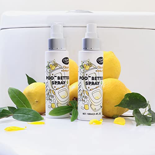 Natural Citrus Toilet Spray Deodorizer - Essential Oil Poo Spray, 6.8 fl oz