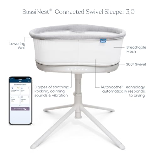 Smart 360 Swivel Sleeper Bassinet with Cry Detection & Soothing Motion