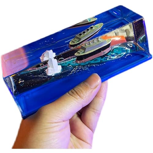 Titanic Cruise Fluid Hourglass Decor - Nautical Desk Ornament Gift