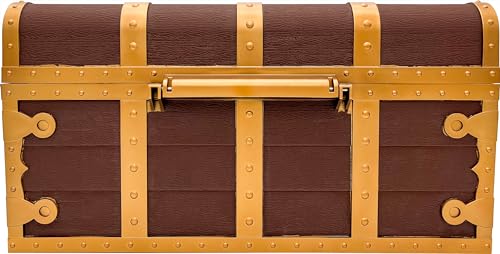 Treasure Chest with Lock and Key - Durable Plastic Storage Container for Kids & Classroom