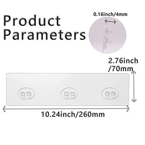 2 Pack Shower Caddy Adhesive Replacement Pads Transparent No Drill