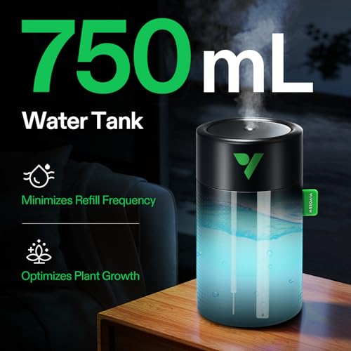 USB Mini Plant Humidifier 750ml with App Control and Auto Shut-Off