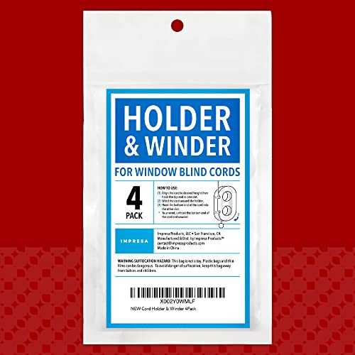 Clear Window Blind Cord Winders - 4 Pack, Heavy Duty Cord Organizer