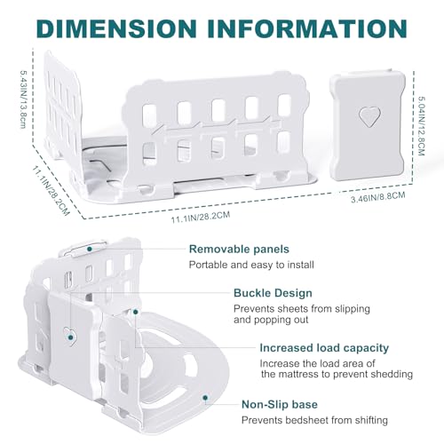 Bed Sheet Holders with Reinforced Clips for All Mattress Sizes