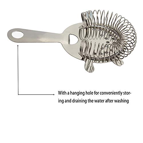 Stainless Steel Cocktail Strainers 2 Pack - Bar & Home Bar Tools for Ice & Fruit Filtration