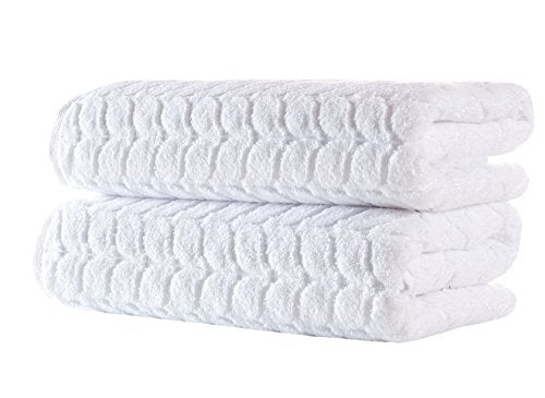 Luxury Turkish Cotton Bath Towel Set - Ultra-Plush Quick-Dry Jacquard (2 Pack)