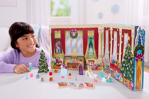 Kids Holiday Advent Calendar with Small Dolls & Toy Accessories - 24 Surprises