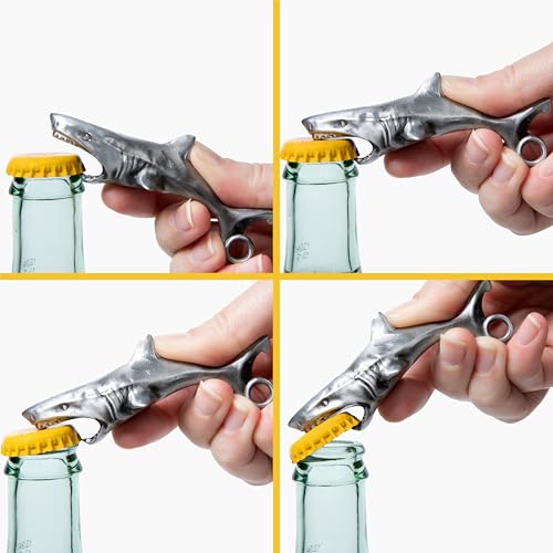 Itera Shark Keychain Bottle Opener - Nautical Nautical Novelty Gift for Men