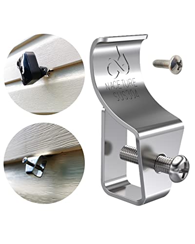 Vinyl Siding Hooks Clips for Outdoor Decor and Security Cameras 6-Pack