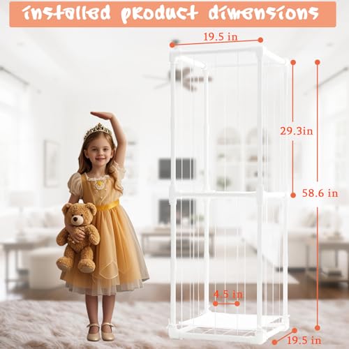 58" Extra Large Stuffed Animal Storage Organizer - Vertical Plush Toy Zoo Cage