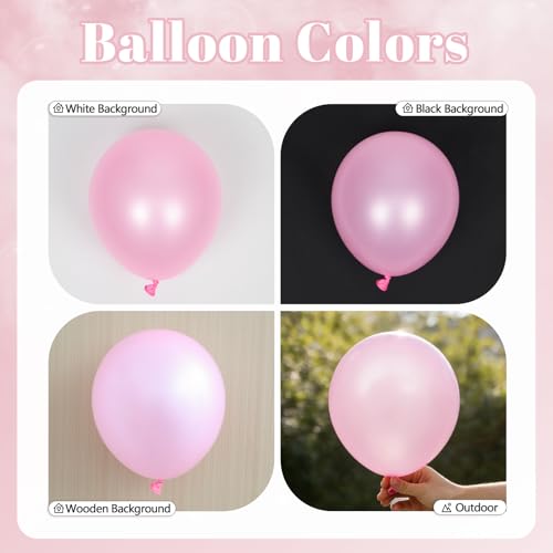 60pcs Pink and White Balloon Arch Kit for Wedding Birthday Baby Shower