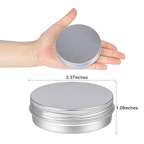 24-Pack 4 OZ Aluminum Tin Containers with Lids & Stickers