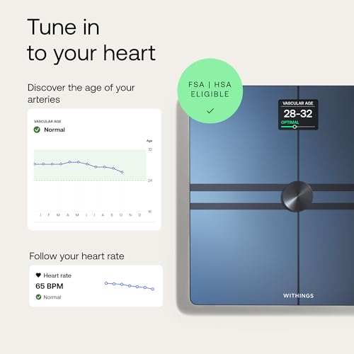Smart Digital Body Weight Scale with Body Composition and Heart Health Analysis