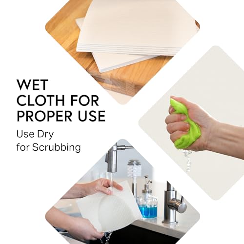 Reusable Cellulose Dishcloths 10-Pack, Absorbent Kitchen Cleaning Cloths