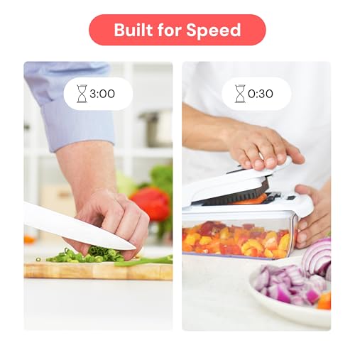 Fullstar Pro 4-in-1 Vegetable Chopper & Spiralizer - White, All-in-One Kitchen Tool