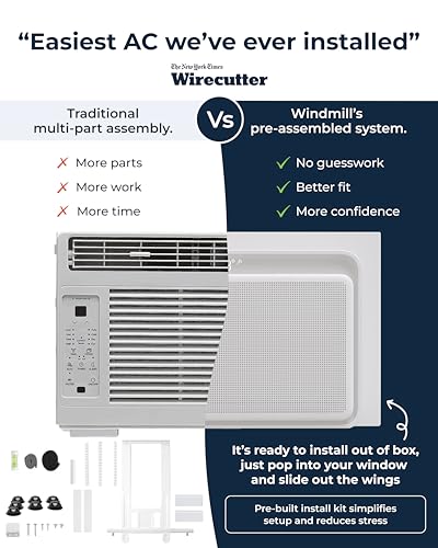 8,000 BTU Smart Window Air Conditioner Quiet Inverter AC Unit