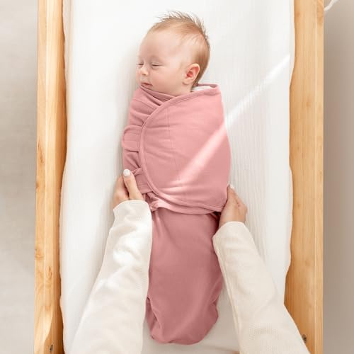 Comfy Cubs Easy Swaddle Blanket 3-Pack - Cotton Baby Swaddles (Size S)
