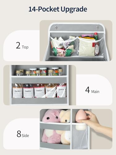 5-Tier Over the Door Hanging Organizer with Clear PVC Windows