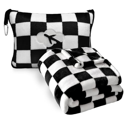 Jungle Star 2-in-1 Soft Travel Blanket and Pillow Set for Airplanes