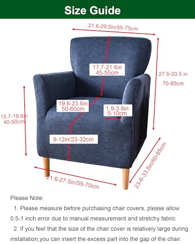 Stretch Accent Chair Cover with Arms - Washable Pet-Friendly Slipcover