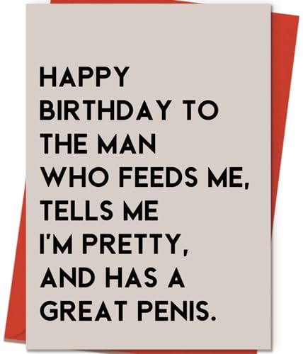 Funny Birthday Card for Husband or Boyfriend - Cheeky Romantic Love Card