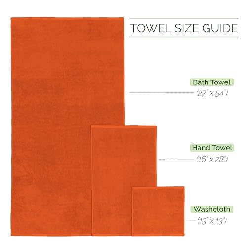 6-Piece Turkish Cotton Bath Towel Set - Ribbed Quick-Dry Absorbent Towels
