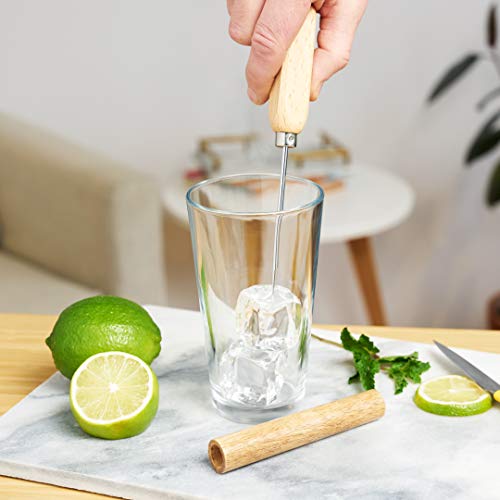 True Spike Stainless Steel Ice Pick with Cover & Wood Handle - 8.5" Bar & Cocktail Tool
