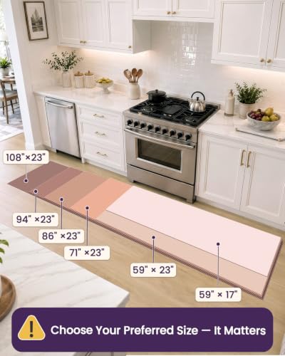 Anti-Fatigue Kitchen Floor Mat, 17x59 Inch Cushioned Standing Runner Rug