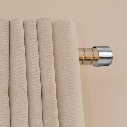 28mm Stainless Steel Curtain Rod Finials, Decorative Window End Caps - Silver
