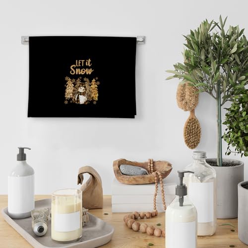 FIicy Snowman Christmas Kitchen Towels - Let It Snow Winter Holiday Decor (16x24 Inches)