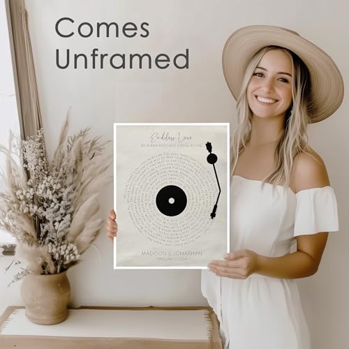 Personalized Song Lyrics Art Print Customizable Couple Wall Art