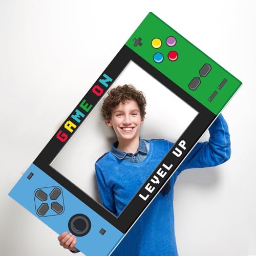 Video Game Photo Booth Frame - Handheld Gaming Party Decoration 31.5 Inch