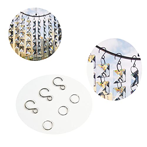 200-Piece Stainless Steel S-Hooks & Split Rings for DIY Ornaments