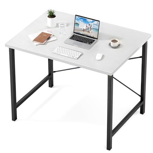 32-Inch Modern Small Computer Desk for Home Office, White Writing Desk