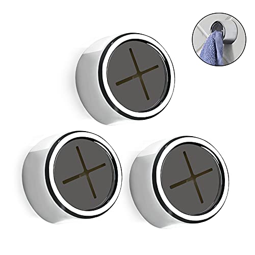 3-Piece Adhesive Towel Hooks for Kitchen and Bathroom with Silicone Claws